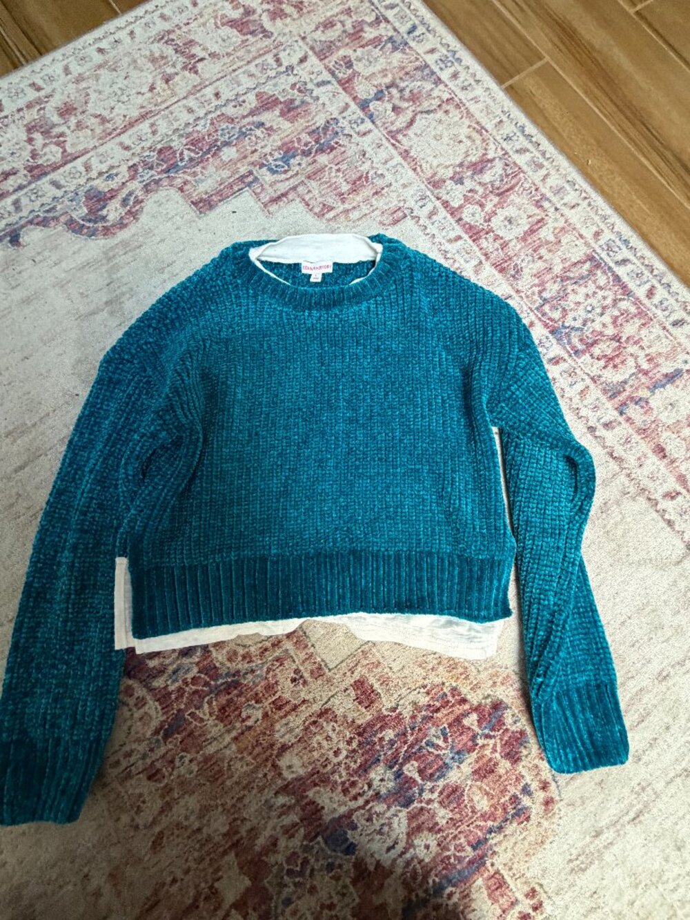 Design History Girls Blue Teal Sweater Size Large In Fantastic Shape!